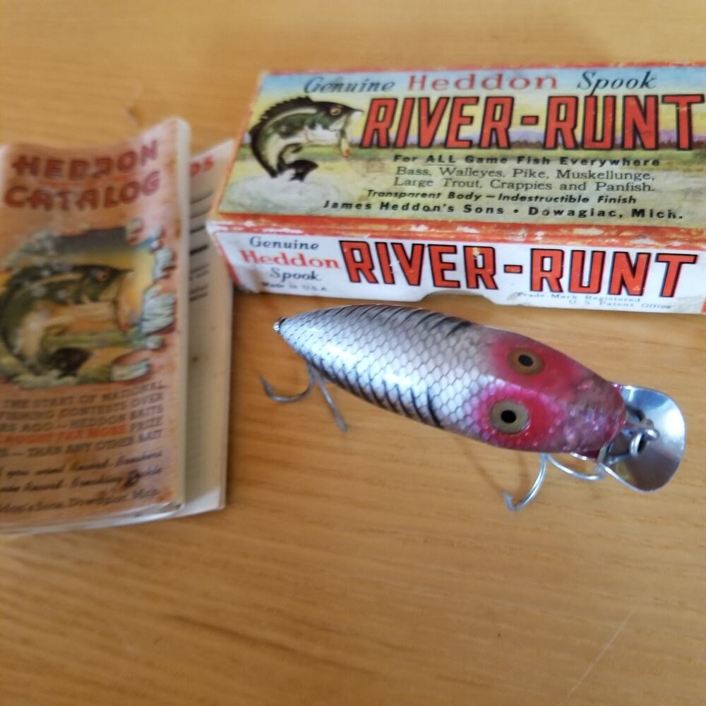 Heddon 9110 XRS River Runt Spook Sinker Lure With Correct Box & Insert Vintage